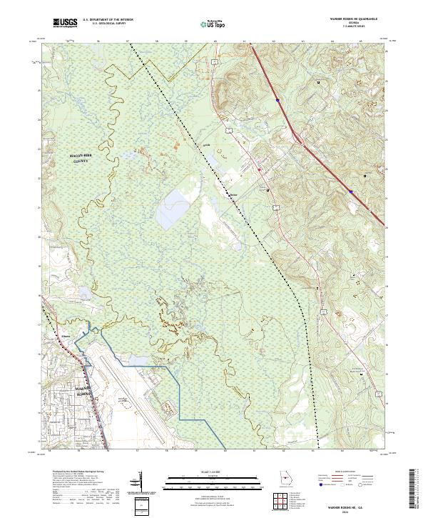 USGS Topographic Map – Warner Robins NE