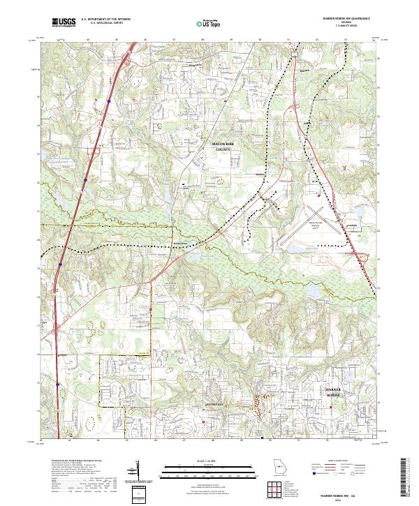 USGS Topographic Map – Warner Robins NW