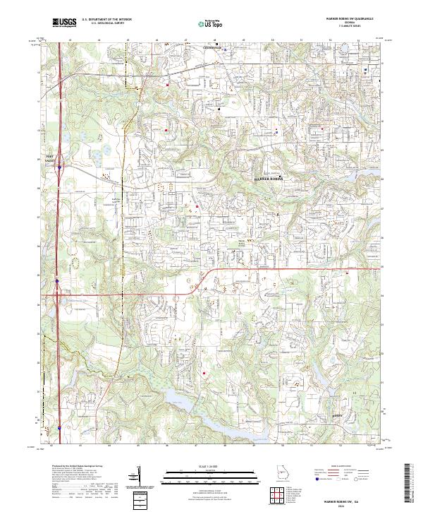 USGS Topographic Map – Warner Robins SW