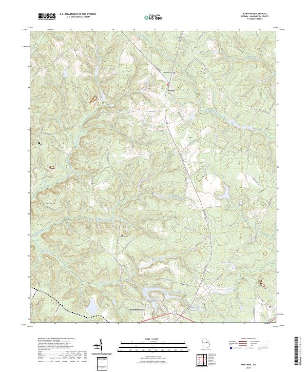 USGS Topographic Map – Warthen