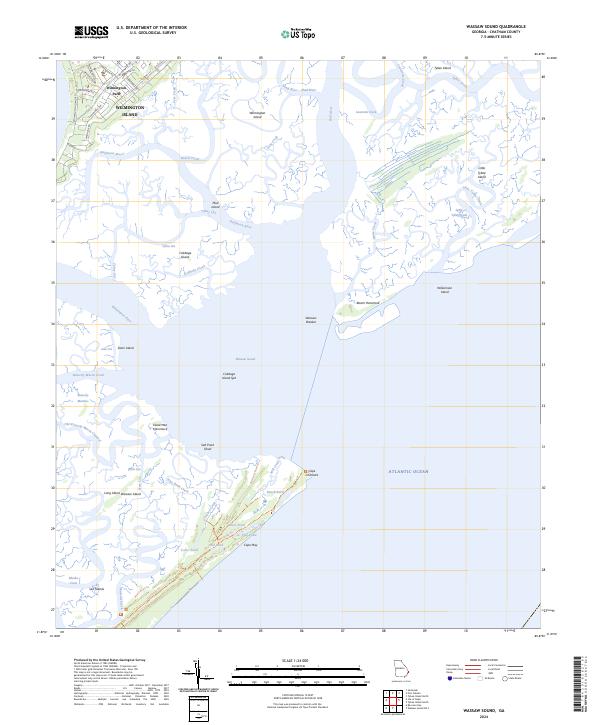USGS Topographic Map – Wassaw Sound