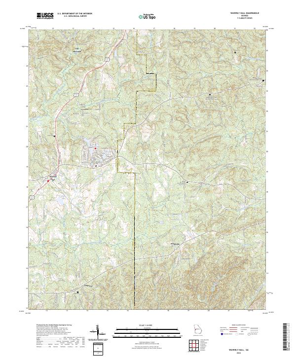 USGS Topographic Map – Waverly Hall