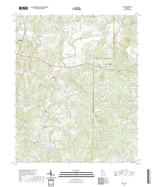 USGS Topographic Map – Wax