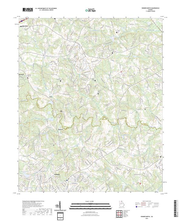 USGS Topographic Map – Winder North