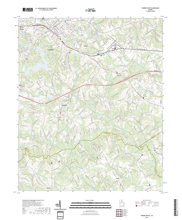 USGS Topographic Map – Winder South