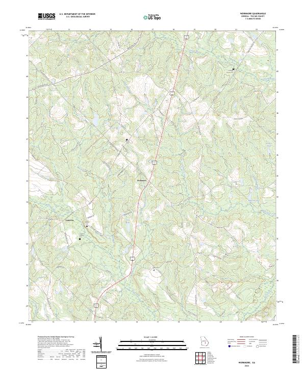 USGS Topographic Map – Workmore
