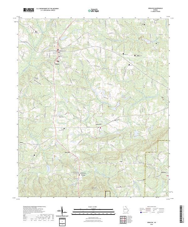 USGS Topographic Map – Zebulon