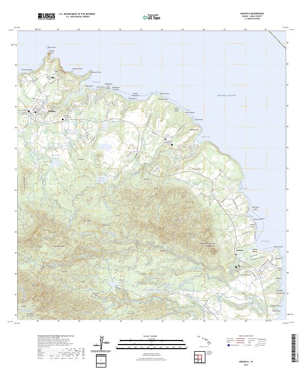 USGS Topographic Map – Anahola
