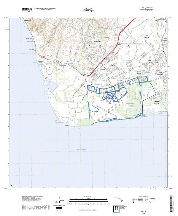 USGS Topographic Map – Ewa