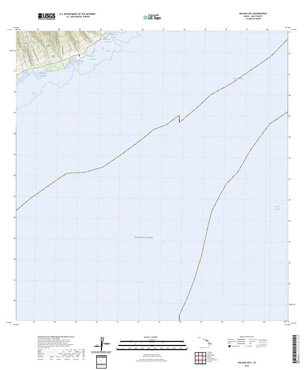 USGS Topographic Map – Halawa OE S