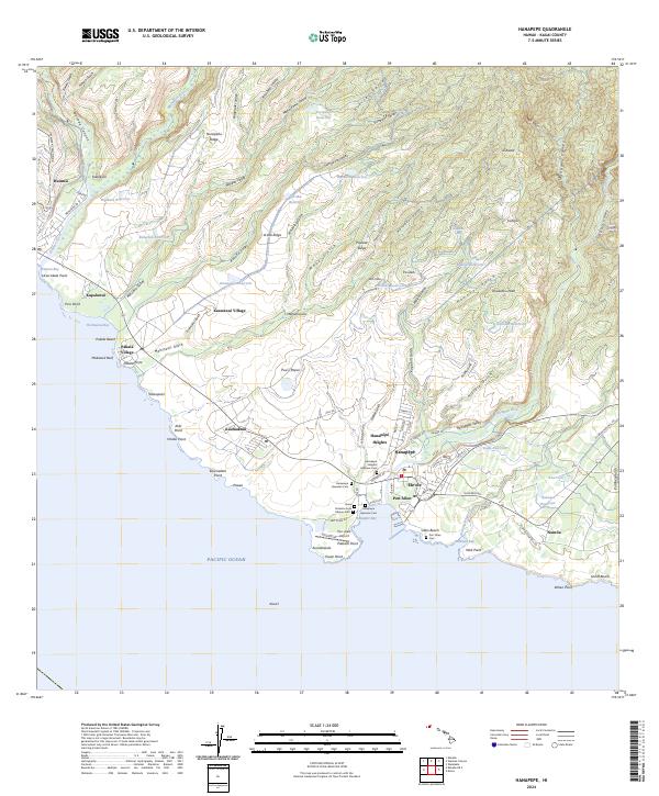 USGS Topographic Map – Hanapepe