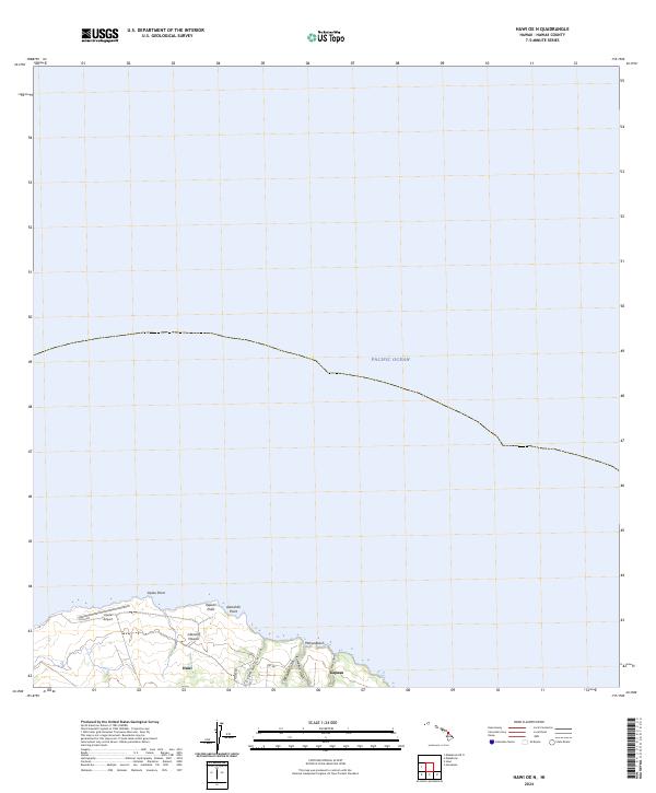 USGS Topographic Map – Hawi OE N