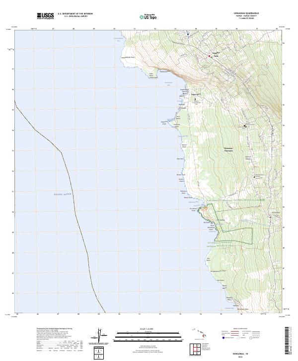 USGS Topographic Map – Honaunau