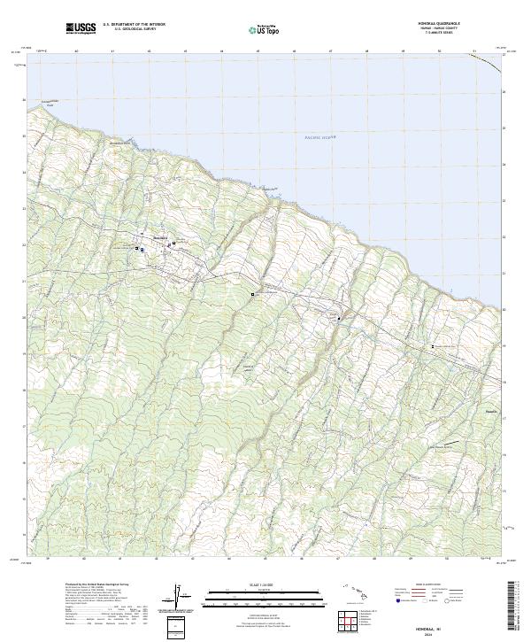 USGS Topographic Map – Honokaa
