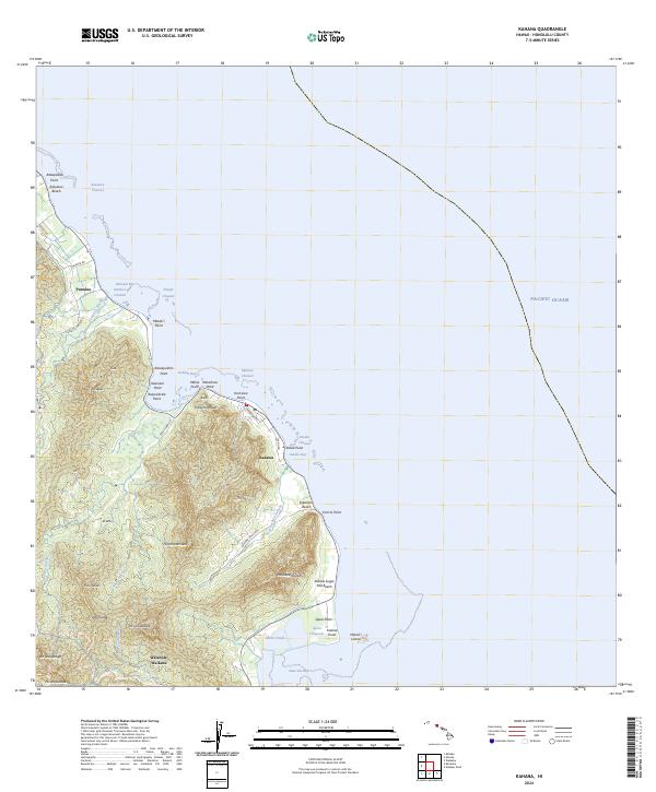 USGS Topographic Map – Kahana