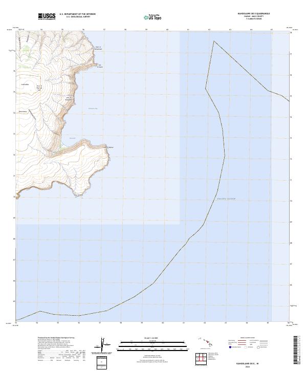 USGS Topographic Map – Kahoolawe OE E