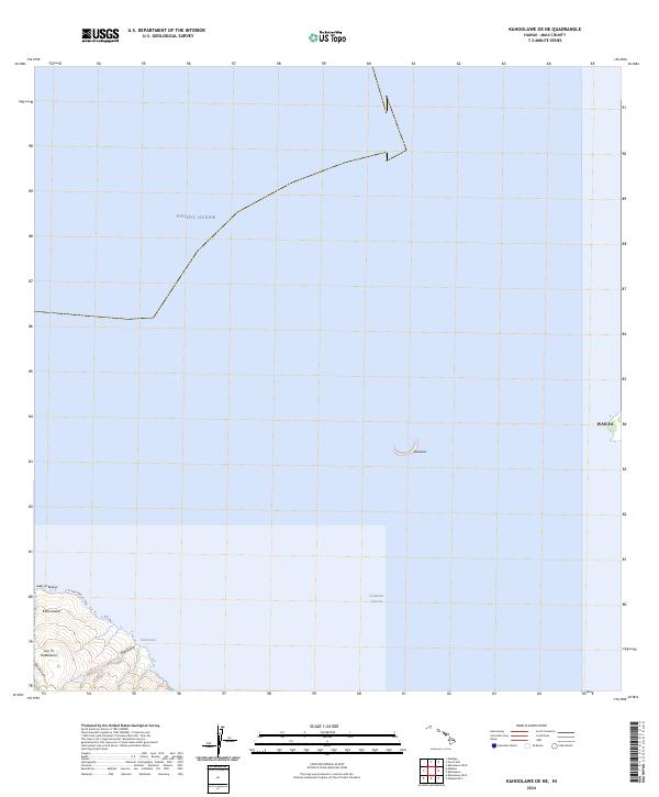 USGS Topographic Map – Kahoolawe OE NE