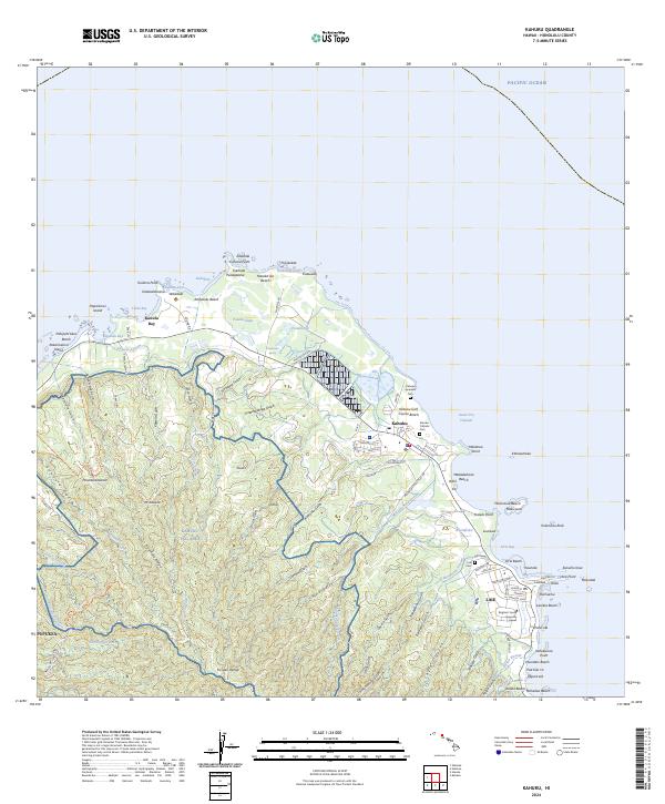 USGS Topographic Map – Kahuku