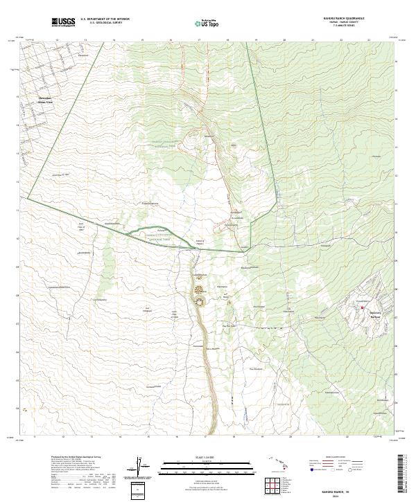 USGS Topographic Map – Kahuku Ranch