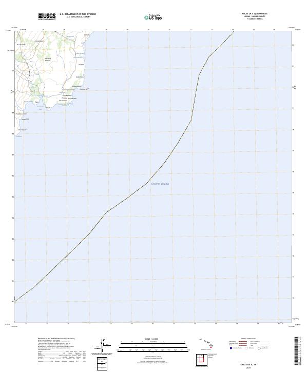 USGS Topographic Map – Kalae OE E