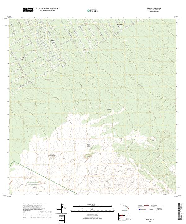 USGS Topographic Map – Kalalua