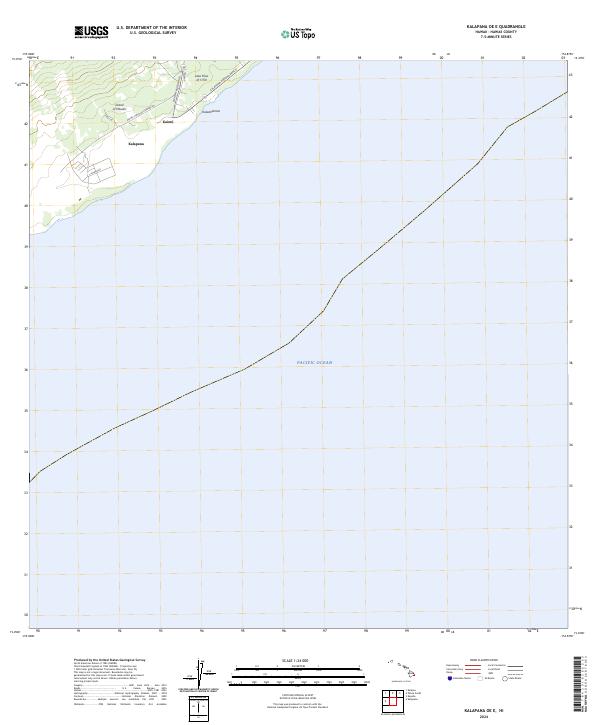 USGS Topographic Map – Kalapana OE E