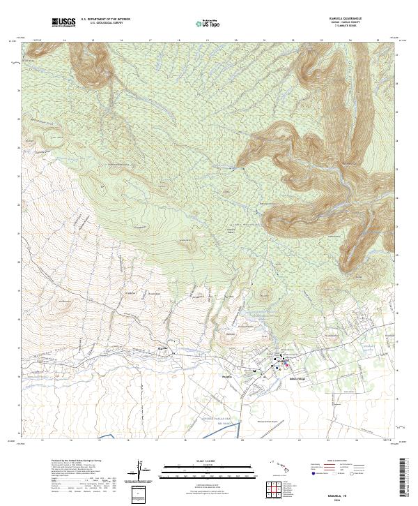 USGS Topographic Map – Kamuela