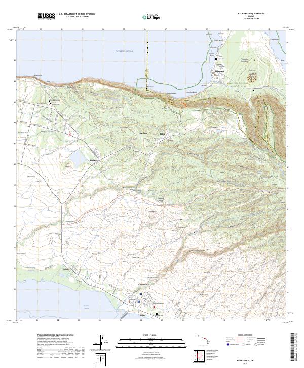 USGS Topographic Map – Kaunakakai