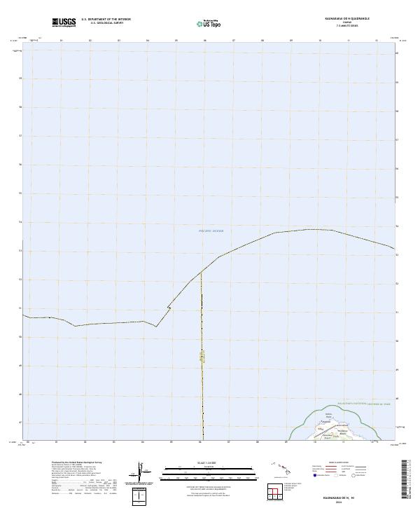 USGS Topographic Map – Kaunakakai OE N