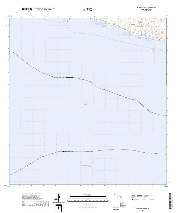 USGS Topographic Map – Kaunakakai OE S