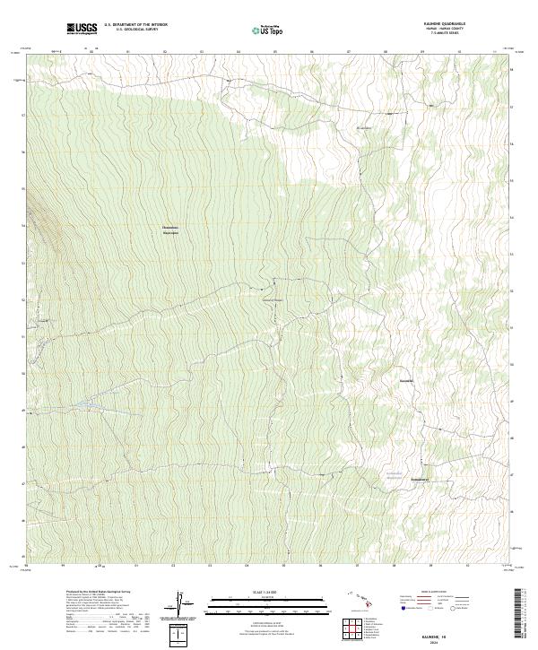 USGS Topographic Map – Kaunene