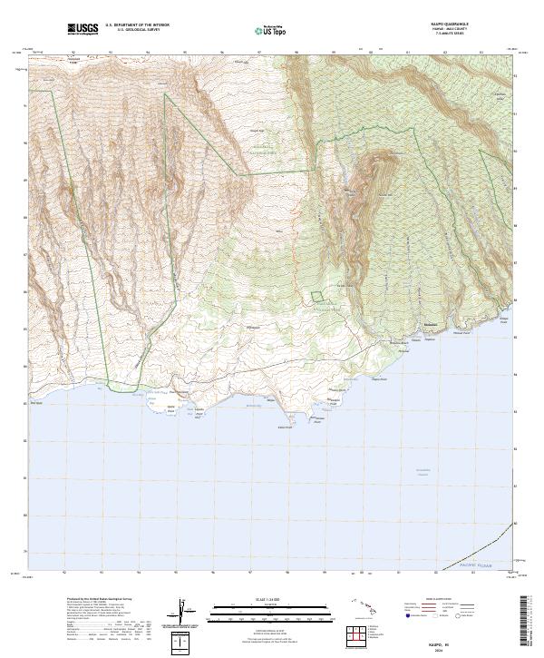USGS Topographic Map – Kaupo