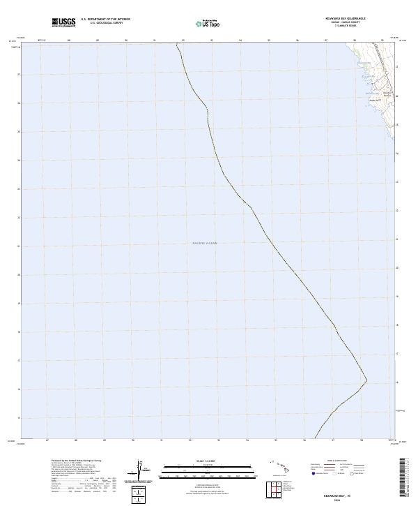 2024 Map of Keawanui Bay, 2024 Print
