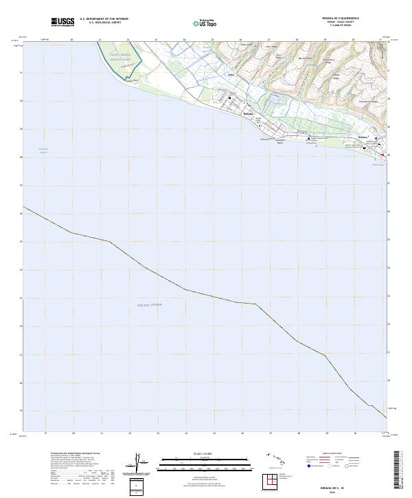 USGS Topographic Map – Kekaha OE S