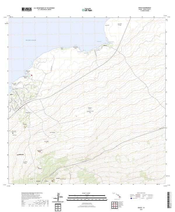 USGS Topographic Map – Kiholo