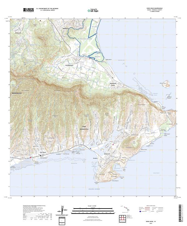 USGS Topographic Map – Koko Head