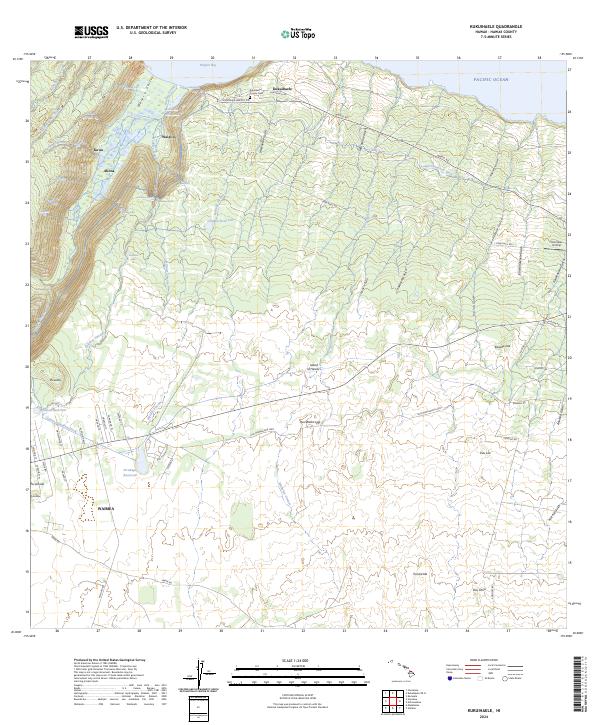 USGS Topographic Map – Kukuihaele