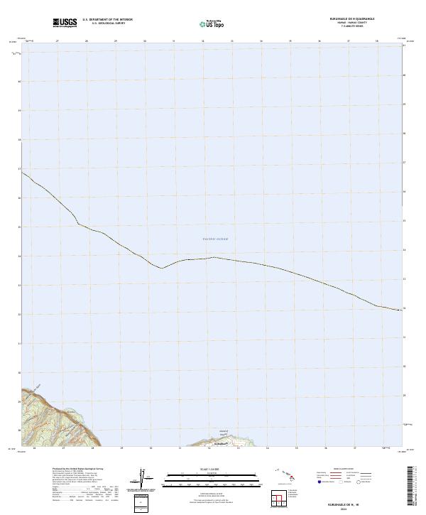 USGS Topographic Map – Kukuihaele OE N