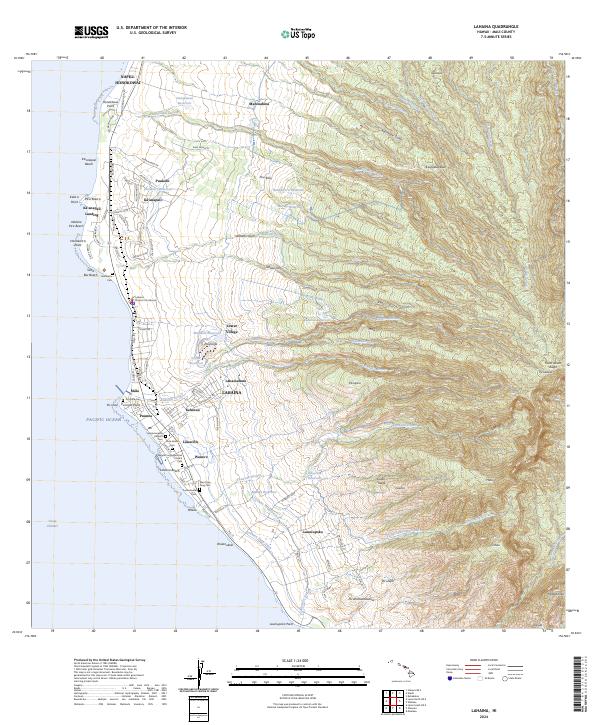 USGS Topographic Map – Lahaina