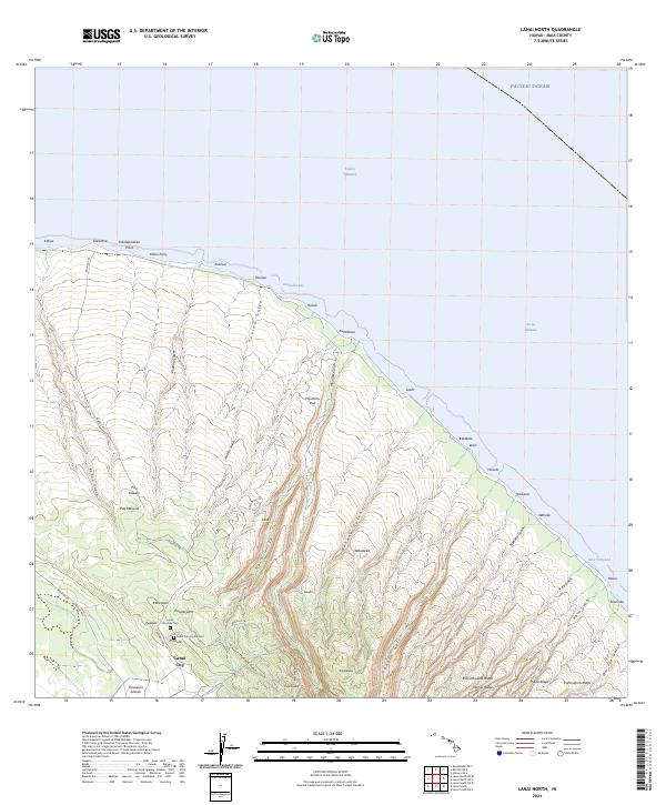 USGS Topographic Map – Lanai North