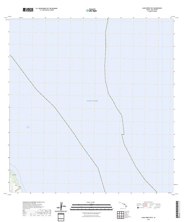 USGS Topographic Map – Lanai North OE E