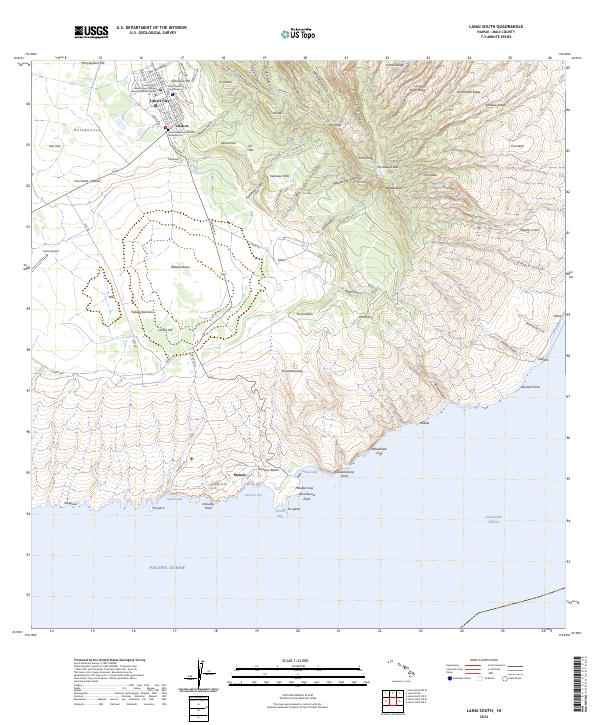 USGS Topographic Map – Lanai South