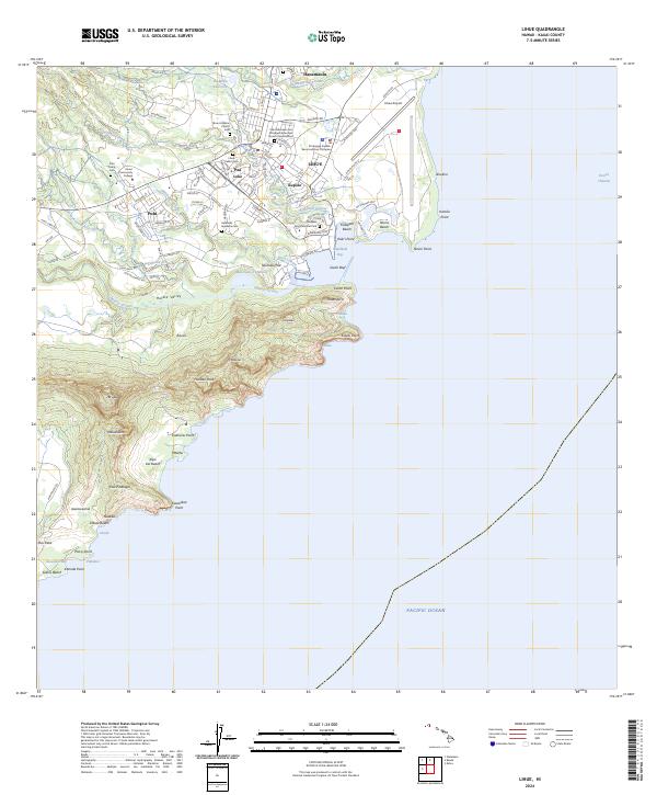 USGS Topographic Map – Lihue