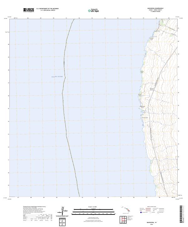 USGS Topographic Map – Mahukona