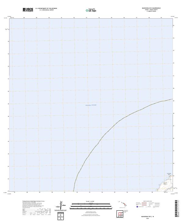 USGS Topographic Map – Mahukona OE N