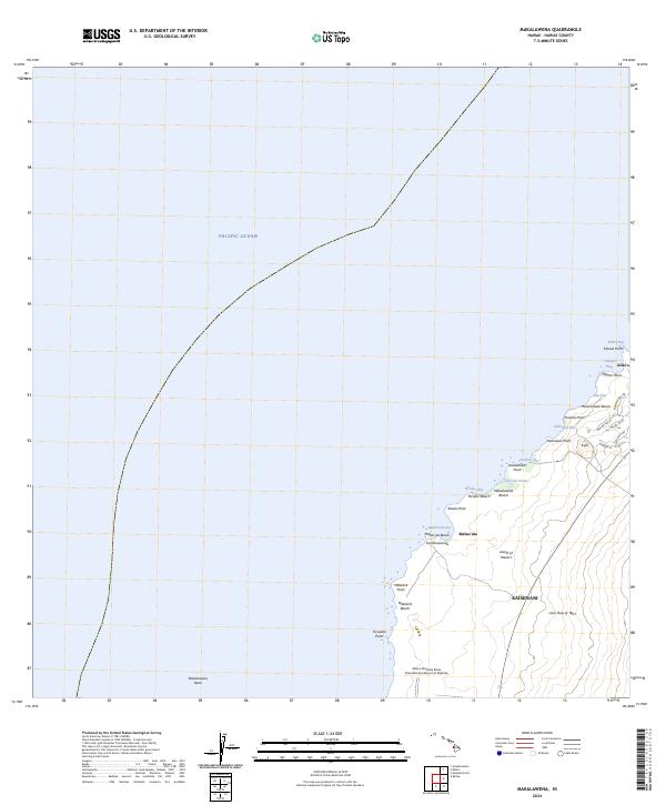 USGS Topographic Map – Makalawena