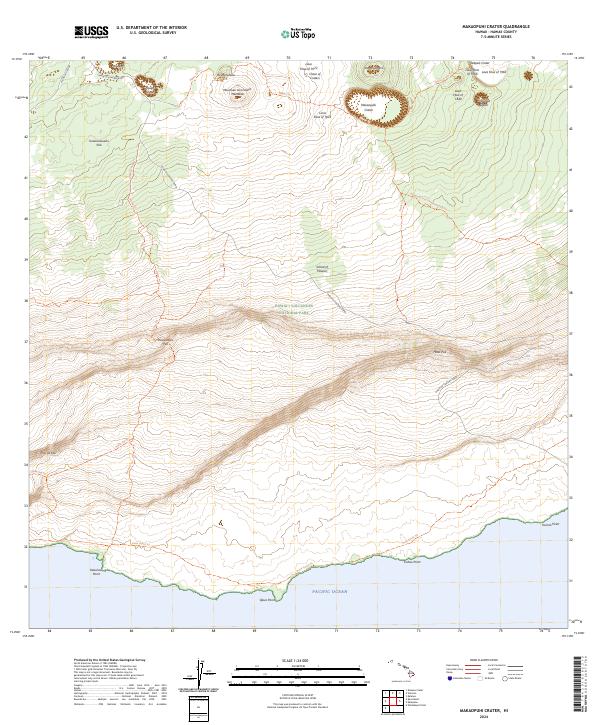 USGS Topographic Map – Makaopuhi Crater