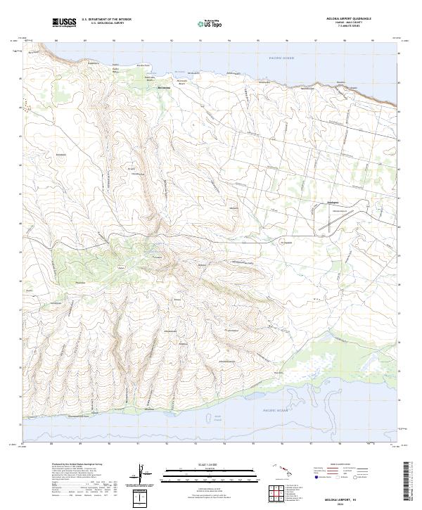 USGS Topographic Map – Molokai Airport