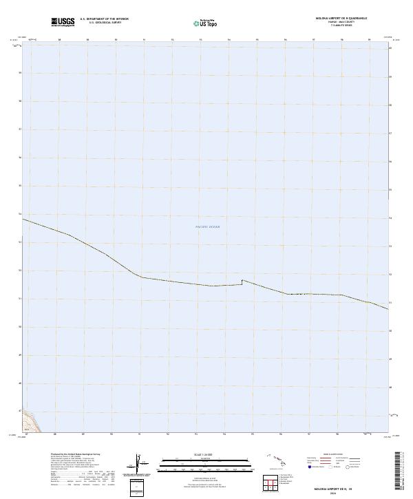 USGS Topographic Map – Molokai Airport OE N
