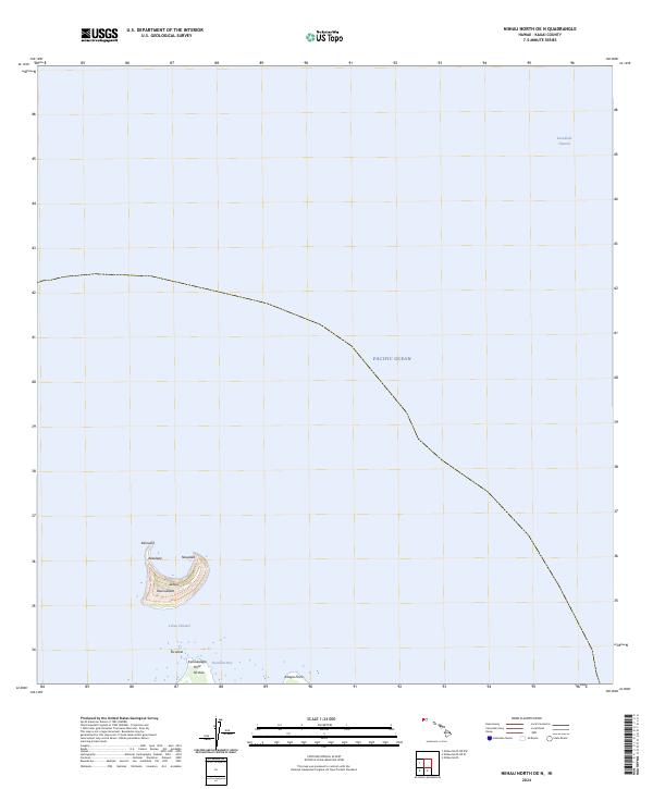 USGS Topographic Map – Niihau North OE N